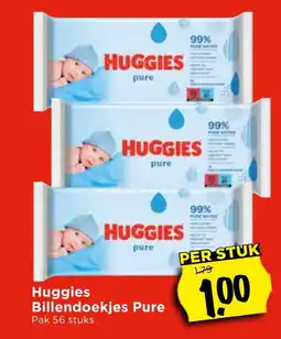 Vomar Voordeelmarkt Huggies Billendoekjes Pure aanbieding