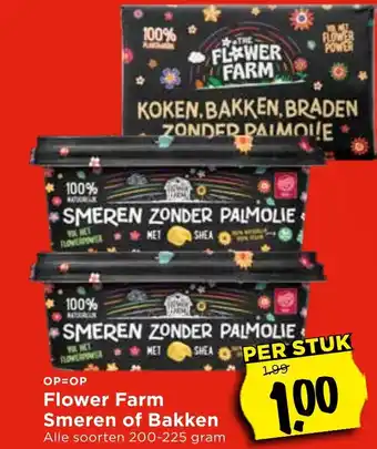 Vomar Voordeelmarkt Flower Farm Smeren of Bakken aanbieding