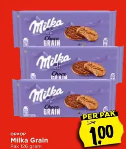 Vomar Voordeelmarkt Milka Grain aanbieding
