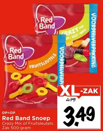 Vomar Voordeelmarkt Red Band Snoep Crazy Mix of Fruitsleutels aanbieding