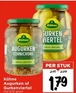 Vomar Voordeelmarkt Kühne Augurken of Gurkenviertel aanbieding