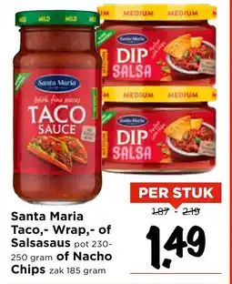 Vomar Voordeelmarkt Santa Maria Taco, Wrap, of Salsasaus of Nacho Chips aanbieding
