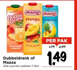 Vomar Voordeelmarkt Dubbeldrank of Maaza aanbieding