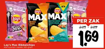 Vomar Voordeelmarkt Lay's Max Ribbelchips aanbieding