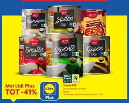 Lidl Soep in blik aanbieding
