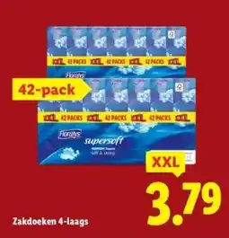 Lidl Zakdoeken 4-laags aanbieding