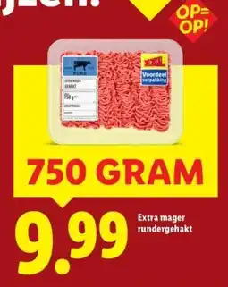 Lidl Extra mager rundergehakt aanbieding