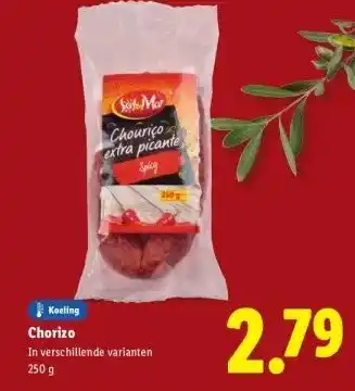 Lidl Chorizo aanbieding
