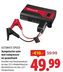 Lidl Jumpstarter auto met compressor en powerbank aanbieding