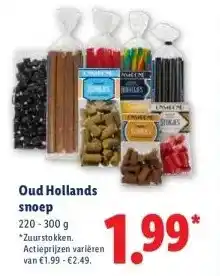 Lidl Oud Hollands snoep aanbieding