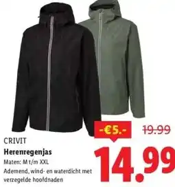 Lidl CRIVIT Herenregenjas aanbieding