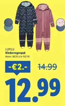 Lidl LUPILU Kinderregenpak aanbieding