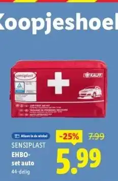 Lidl SENSIPLAST EHBO- set auto aanbieding