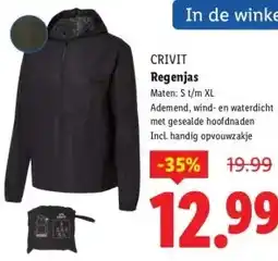 Lidl CRIVIT Regenjas Maten: S t/m XL aanbieding