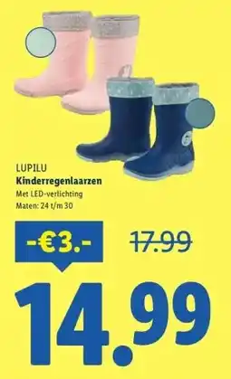 Lidl LUPILU Kinderregenlaarzen aanbieding