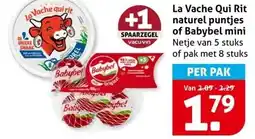Hoogvliet La Vache qui rit naturel puntjes of Babybel mini aanbieding