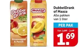 Hoogvliet DubbelDrank of Maaza aanbieding