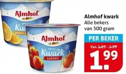 Hoogvliet Almhof kwark aanbieding