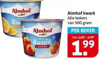 Hoogvliet Almhof kwark aanbieding