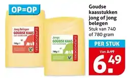 Hoogvliet Goudse kaasstukken jong of jong belegen aanbieding