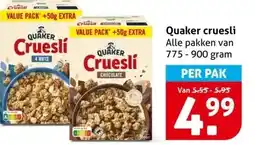 Hoogvliet Quaker cruesli aanbieding
