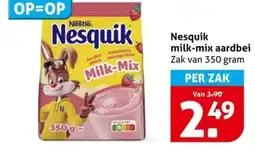 Hoogvliet Nesquik milk mix aardbei aanbieding