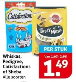 Hoogvliet Whiskas, Pedigree, Catisfactions of Sheba aanbieding