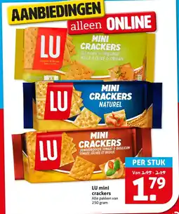 Hoogvliet LU mini crackers aanbieding