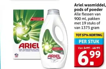 Hoogvliet Ariel wasmiddel pods of poeder aanbieding