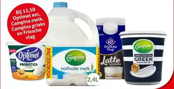Hoogvliet Optimel eet campina melk campina grieks en friesche vlag aanbieding