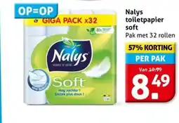 Hoogvliet Nalys toiletpapier soft aanbieding