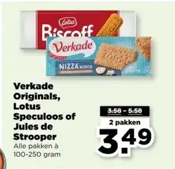 PLUS Verkade Originals, Lotus Speculoos of Jules de Strooper aanbieding