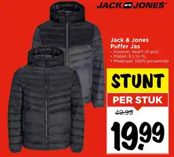 Vomar Voordeelmarkt Jack & Jones Puffer Jas aanbieding