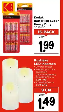 Vomar Voordeelmarkt Rustieke LED Kaarsen aanbieding