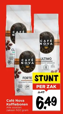Vomar Voordeelmarkt Café Nova Koffiebonen aanbieding