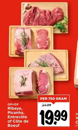 Vomar Voordeelmarkt Ribeye, Picanha, Entrecôte of Côte de Boeuf aanbieding