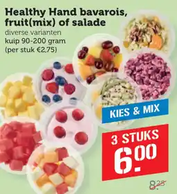 Coop Healthy Hand bavarois, fruit mix of salade aanbieding