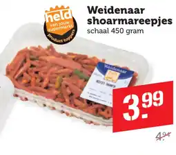 Coop Weidenaar shoarmareepjes aanbieding