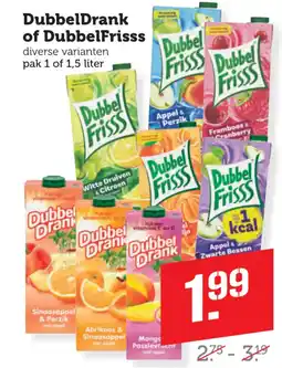 Coop DubbelDrank of Dubblefrisss aanbieding