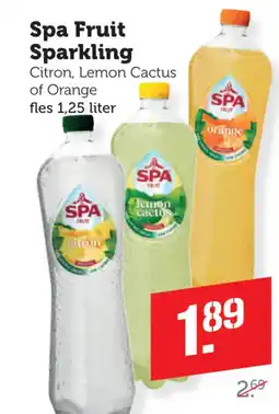 Coop Spa Fruit Sparkling aanbieding