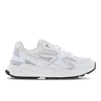 Foot Locker HUB Grid-m Sneakers Heren - Wit - Maat 43.5 - Leer aanbieding