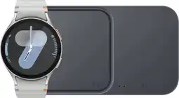 Coolblue Samsung Galaxy Watch 7 Zilver 44mm + Duo Draadloze Oplader aanbieding