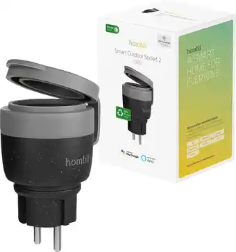 Coolblue Hombli Slimme Stekker Buiten V2 Zwart aanbieding