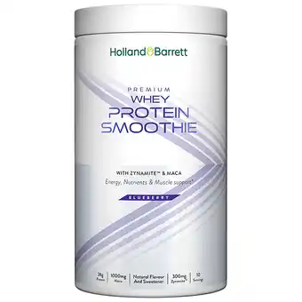 Holland & Barrett Holland & Barrett Premium Whey Protein Smoothie Blueberry - 500g aanbieding