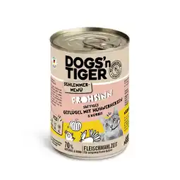Zooplus Voordeelpakket: 12x400g Dogs'n Tiger Snackmenu Gevogelte met Kip kattenvoer nat aanbieding
