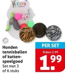 Hoogvliet Honden tennisballen of katten speelgoed aanbieding