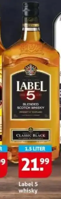 Hoogvliet Label 5 whisky aanbieding