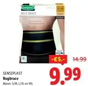 Lidl SENSIPLAST Rugbrace aanbieding
