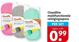 Hoogvliet Cleanrite multifunctionele reinigingsspons aanbieding