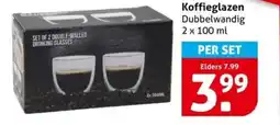 Hoogvliet Koffieglazen Dubbelwandig aanbieding